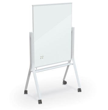 Picture of Visionary Curve Color Mobile Magnetic Glass Board, White Surface, 68.8"H X 36"W X 22.8"D