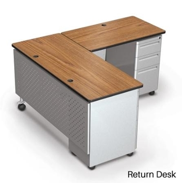 Picture of Single Pedestal Return Desk 7224, 38" H x 72" W x 72" D
