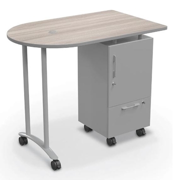 Picture of 10.3"H x 40"W Mobile Teacher Workstation II, Optional Modesty Panel
