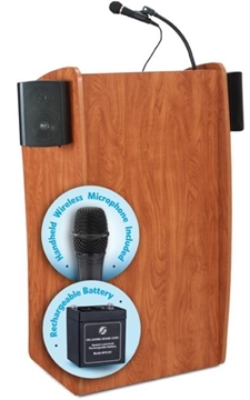 Picture of Oklahoma Sound Vision Lectern with Sound, Rechargeable Battery and Wireless Handheld Mic