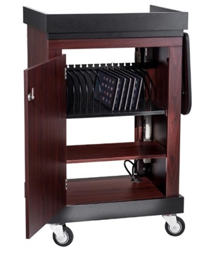 Picture of Oklahoma Sound the Smart Cart Lectern, Mahogany