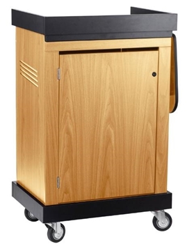 Picture of Oklahoma Sound the Smart Cart Lectern, Light Oak