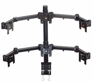 Picture of 2 Triple Display Arms on 28" Tube with Clamp Base