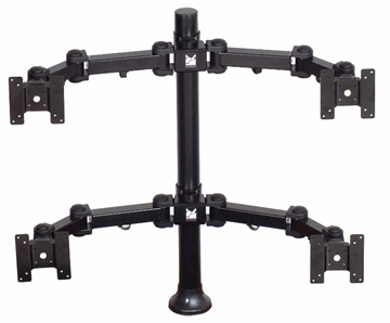 Picture of 2 Dual Display Arms on 28" Tube with Grommet Base