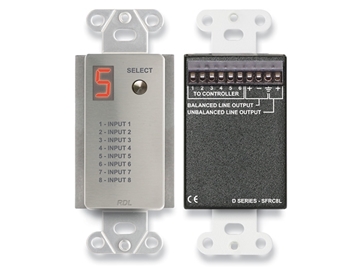 Picture of Audio Selector for SourceFlex Distributed Audio System, Stainless Steel