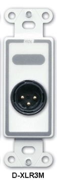 Picture of XLR 3-pin Male Jack on Decora Wallplate, Solder type