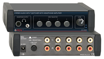 Picture of Stereo Audio Input Switcher with Headphone Amp - 4X1
