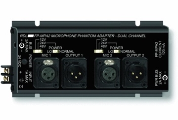 Picture of Dual Mic Phantom Adapter 12, 24, 48 V - XLR