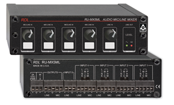 Picture of 5 Channel Mic/Line Audio Mixer with Phantom Power