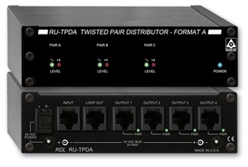 Picture of Active Distributor - Twisted Pair Format-A - RDL Format-A input to Four outputs