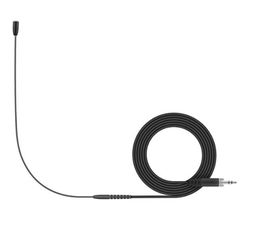 Picture of HSP ESSENTIAL OMNI-BLACK - Headset microphone (omnidirectional, pre-polarized condenser) with 1.6m cable for XS Wireless  evolution wireless, black. Includes (1) HSP Essential omni-black with 3.5mm jack, (1) SL MZW 1 foam windscreen  (1) soft pouch