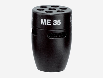 Picture of ME 35 - Capsule head for MZH series gooseneck microphones (supercardioid pre-polarized condenser). Includes (1) MZW 34 windscreen (1.0 oz), black