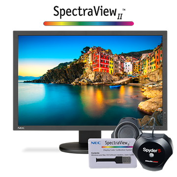 Picture of 24" Professional sRGB Gamut Desktop Monitor with SpectraViewII Color Calibration Solution