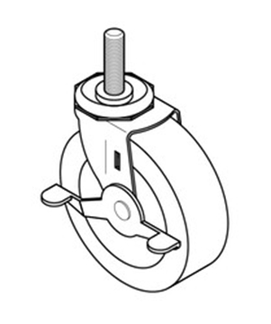 Picture of 4 x 3" Stem Style Locking Caster