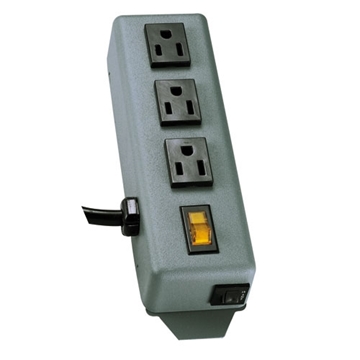 Picture of Waber-by-Tripp Lite 3-Outlet Industrial Power Strip, 6-ft. Cord, 5-15P, Switch Guard
