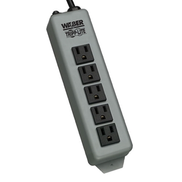 Picture of Waber-by-Tripp Lite 5-Outlet Industrial Power Strip, 15-ft. Cord, Switchless
