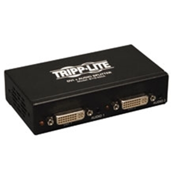 Picture of 2-Port DVI Splitter with Audio and Signal Booster, Single-Link 1920x1200 at 60Hz/1080p (DVI F/2xF), TAA