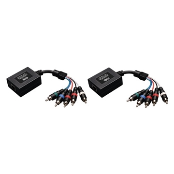 Picture of Component Video with Stereo Audio over Cat5/Cat6 Extender Kit, In-Line Transmitter and Receiver, Up to 700-ft.