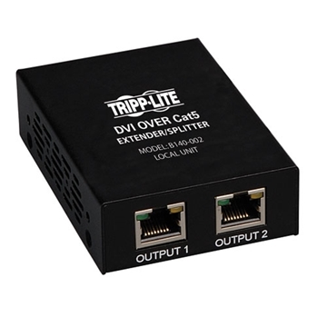 Picture of 2-Port DVI over Cat5/Cat6 Extender Splitter, Video Transmitter, 1920x1080 at 60Hz, Up to 200-ft., TAA