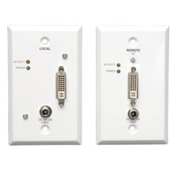 Picture of DVI over Cat5/Cat6 Active Extender Kit, Wallplate Transmitter and Receiver, 1920x1080 at 60Hz, Up to 200-ft., TAA
