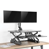 Picture of Dual-Display Monitor Arm with Desk Clamp and Grommet - Height Adjustable, 17 to 27 Monitors