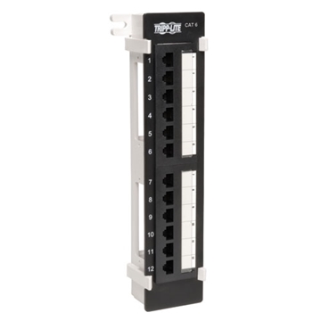 Picture of 12-Port Cat6/Cat5 Wall-Mount Vertical 110 Patch Panel, TAA