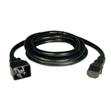 Picture of C20 to C13 Power Cable for Computer - Heavy Duty, 15A, 100-250V, 14 AWG, 7 ft., Black