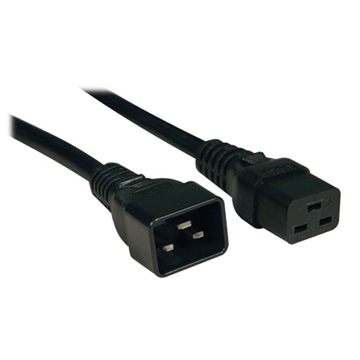 Picture of C19 to C20 Heavy-Duty Extension Cord - 20A, 250V, 12 AWG, 10 ft., Black