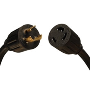 Picture of L6-30P to L6-30R Heavy-Duty Extension Cord - 30A, 250V, 10 AWG, 8 ft., Black