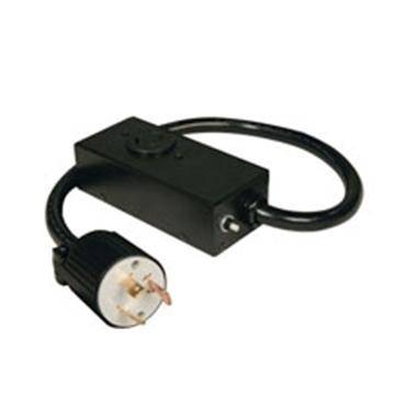 Picture of L5-30P to L5-20R Extension Cord with Breaker - 20A, 120V, 10 AWG, 2 ft., Black