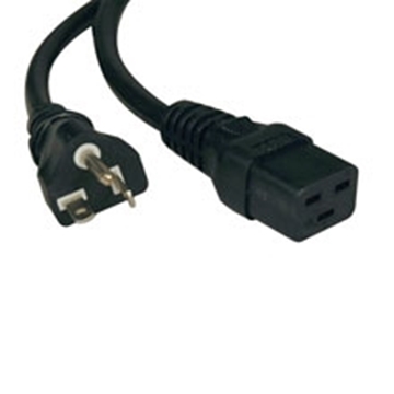 Picture of C19 to 5-20P Heavy-Duty Extension Cord - 20A, 125V, 12 AWG, 10 ft., Black