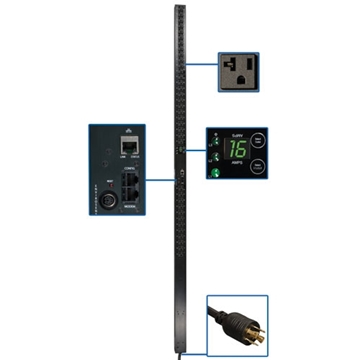 Picture of 5.7kW 3-Phase Monitored PDU, 120V Outlets (36 5-15/20R), L21-20P, 10ft Cord, 0U Vertical, TAA