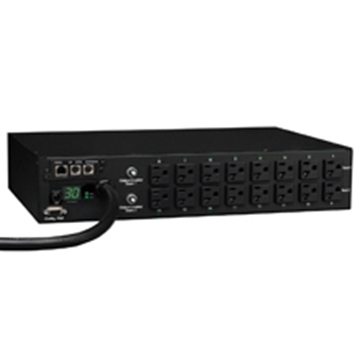 Picture of 2.9kW Single-Phase Switched PDU with LX Platform Interface, 120V Outlets (16 5-15/20R), 10 ft. Cord with L5-30P, 2U, TAA