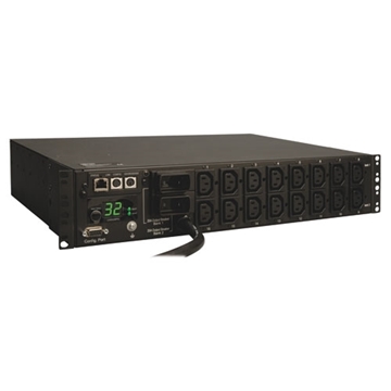 Picture of 7.4kW Single-Phase Switched PDU, LX Platform Interface, 230V Outlets (16-C13), IEC-309 Blue 230V 32A, 3.6m Cord, 2U Rack-Mount, TAA