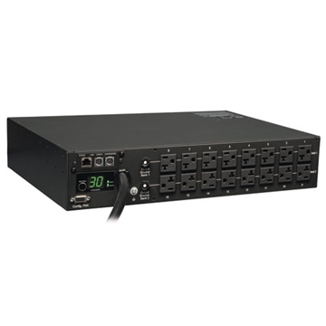 Picture of 2.9kW Single-Phase Monitored PDU - 120V Outlets (16 5-15/20R), L5-30P, 10 ft. Cord, 2U Rack-Mount, TAA