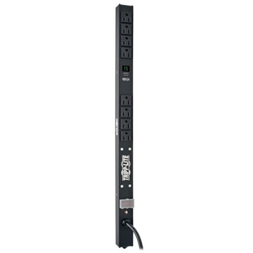 Picture of 1.4kW Single-Phase Metered PDU, 120V Outlets (8  5-15R), 5-15P, 15ft Cord, 0U Vertical, 24 in.