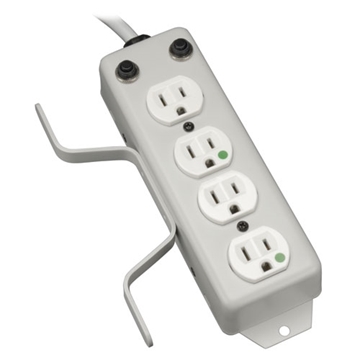 Picture of For Patient-Care Vicinity  UL 1363A Medical-Grade Power Strip; 4 Hospital-Grade Outlets, 10 ft. Cord, Drip Shield, Cord