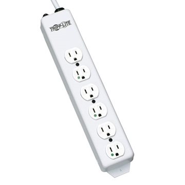 Picture of NOT for Patient-Care Vicinity  UL 1363 Medical-Grade Power Strip with 6 Hospital-Grade Outlets, 15 ft. Cord