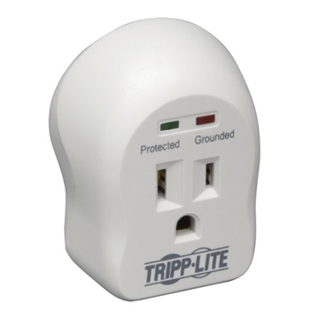 Picture of SpikeCube Series 1-Outlet Personal Surge Protector, Direct Plug-In, 600 Joules, 2 Diagnostic LEDs