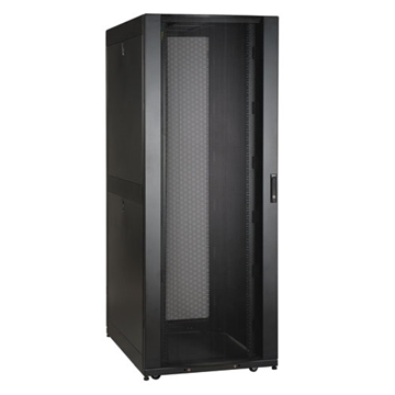 Picture of 42U SmartRack Wide Standard-Depth Rack Enclosure Cabinet with Two Pre-Installed SRCABLEVRT3, with sides  doors
