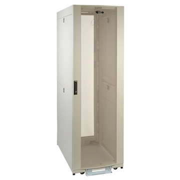 Picture of 42U SmartRack White Standard-Depth Rack Enclosure Cabinet with doors  side panels