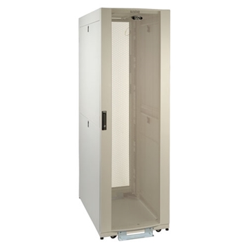 Picture of 42U SmartRack White Standard-Depth Rack Enclosure Cabinet with doors, side panels  shock pallet packaging