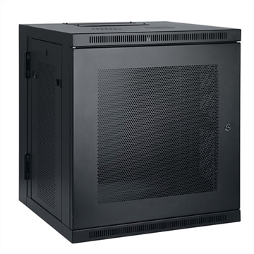 Picture of SmartRack 10U Low-Profile Switch-Depth Wall-Mount Rack Enclosure Cabinet, Hinged Back