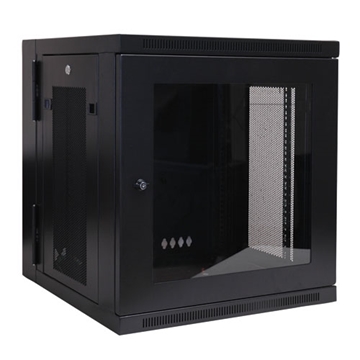 Picture of SmartRack 12U Low-Profile Switch-Depth Wall-Mount Rack Enclosure Cabinet with Clear Acrylic Window, Hinged Back