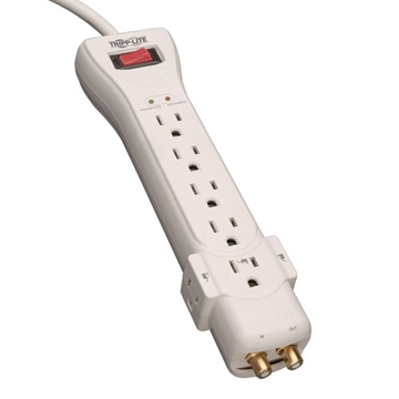 Picture of Protect It! 7-Outlet Surge Protector, 7 -ft. Cord, 2160 Joules, Coaxial Protection