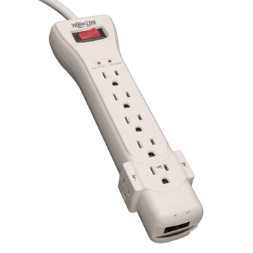 Picture of Protect It! 7-Outlet Surge Protector, 7-ft. Cord, 2520 Joules, Fax/Modem Protection, RJ11