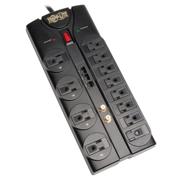 Picture of Protect It! 12-Outlet Surge Protector, 8-ft. Cord, 2880 Joules, Tel/Modem/Coaxial/Ethernet Protection