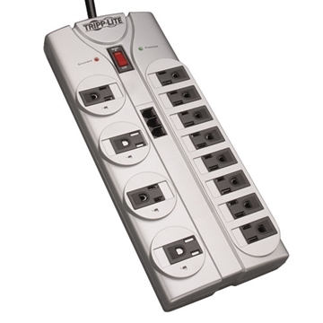 Picture of Protect It! 12-Outlet Surge Protector, 8-ft. Cord, 2160 Joules, Tel/Modem Protection