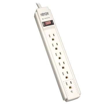 Picture of Protect It! 6-Outlet Surge Protector, 4 ft. Cord, 790 Joules, Diagnostic LED, Light Gray Housing