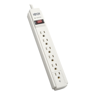 Picture of Protect It! 6-Outlet Surge Protector, 6 ft. Cord, 790 Joules, Diagnostic LED, Light Gray Housing